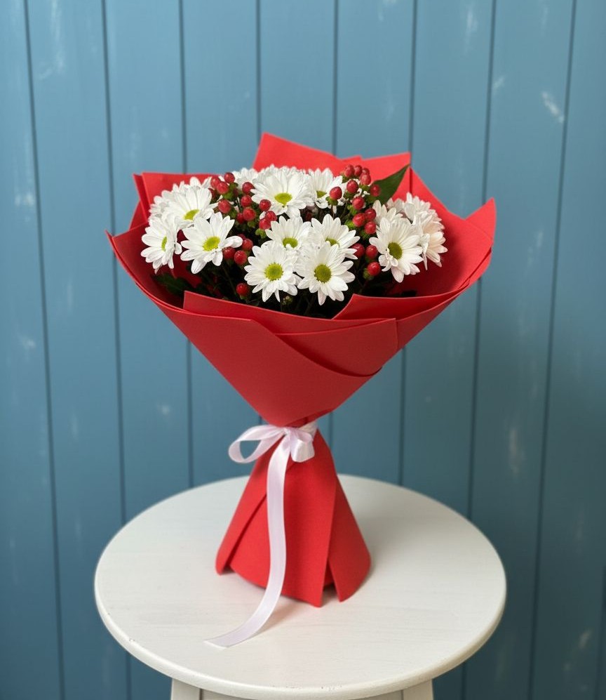 Букет цветов из: Хризантемы в Северское