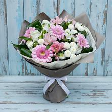 Букет цветов из:  Герберы, Альстромерии и Хризантемы #REPLACE_PRED# Северское