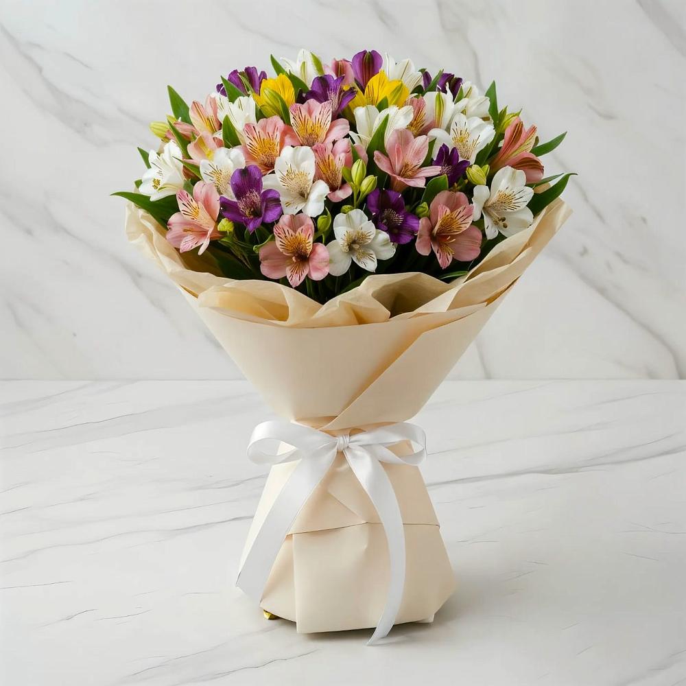 Букет цветов из: Альстромерии в Северское