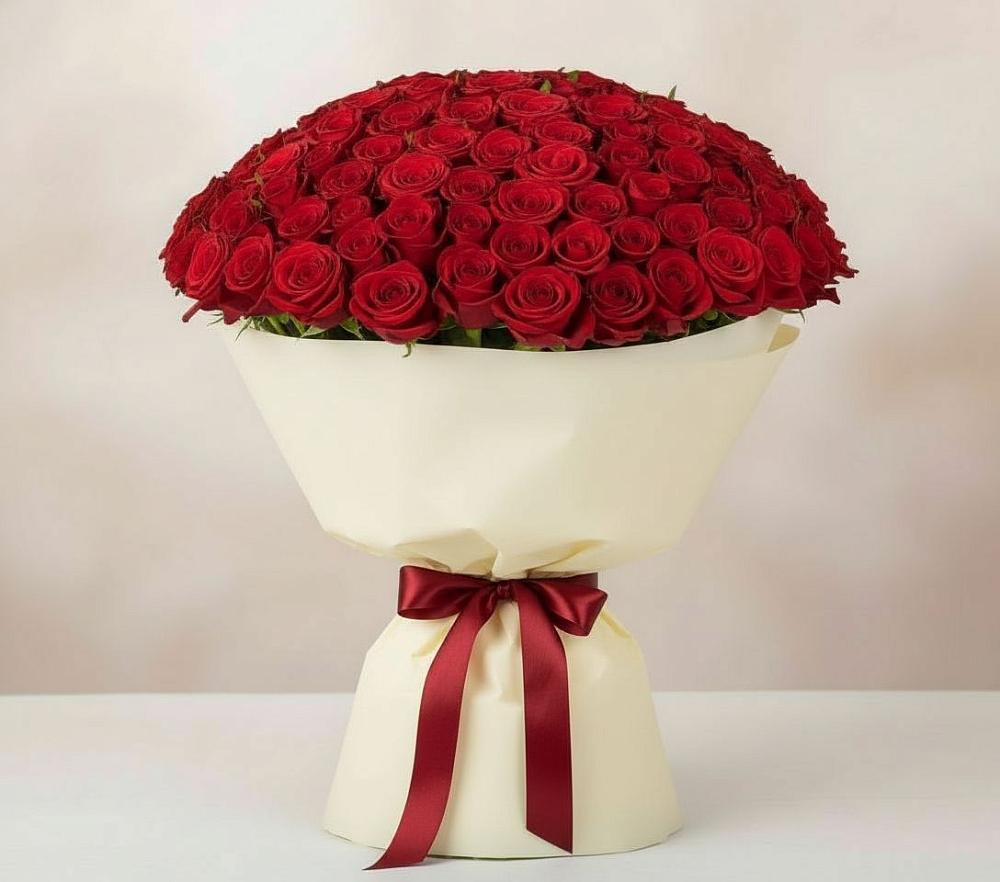 Букет 101 Красная роза Милано в Северское