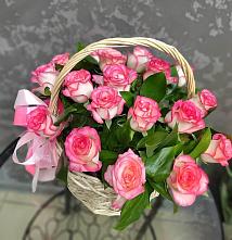 Цветочная композиция из Розы в корзине #REPLACE_PRED# Северское