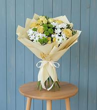 Букет цветов из:  Хризантемы и Розы #REPLACE_PRED# Северское