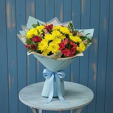 Букет цветов из:  Альстромерии и Хризантемы #REPLACE_PRED# Северское