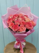 Букет 15 Розовых роз Равель в Северское