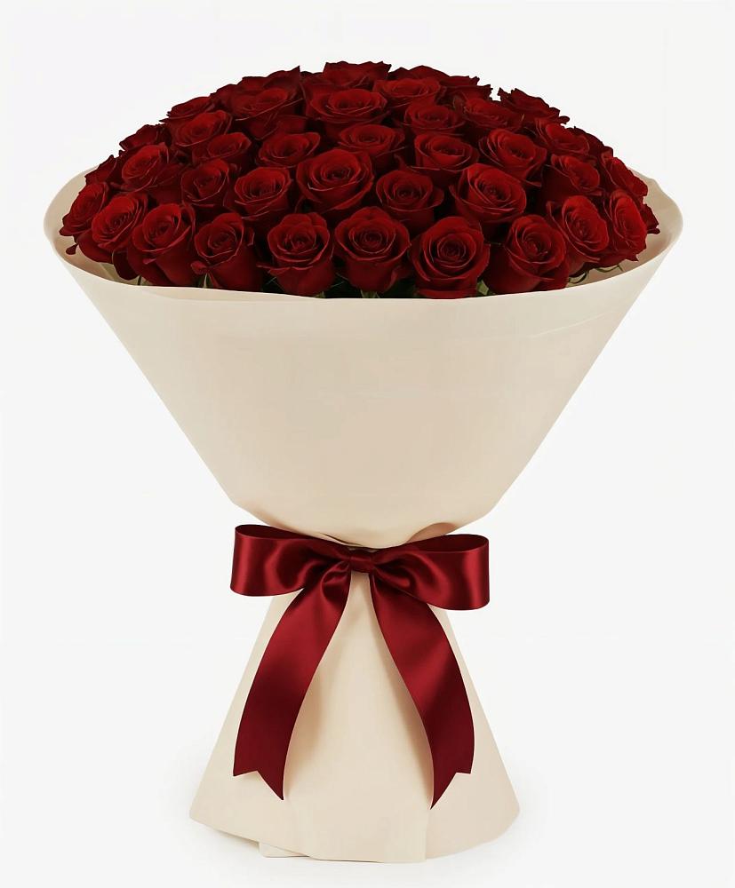 Букет 101 Бордовая роза Блэк Бакарра в Северское