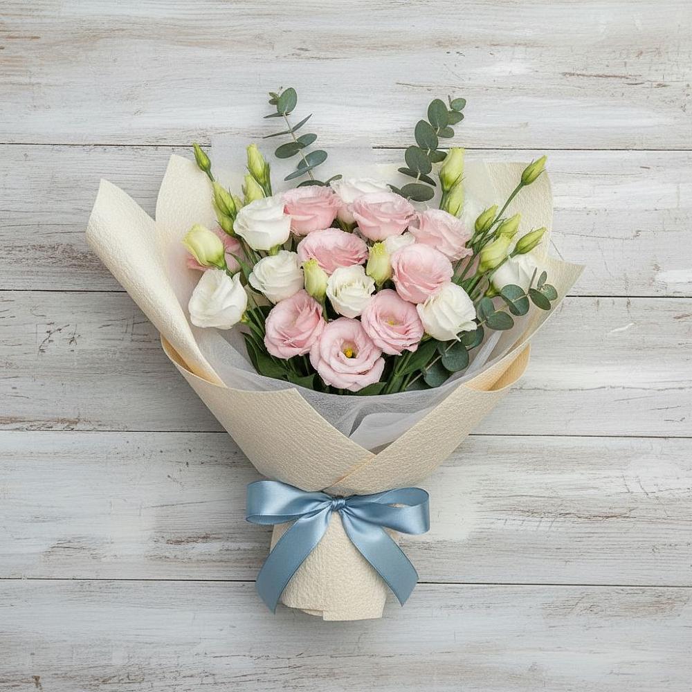 Букет цветов из: Лизиантусы в Северское